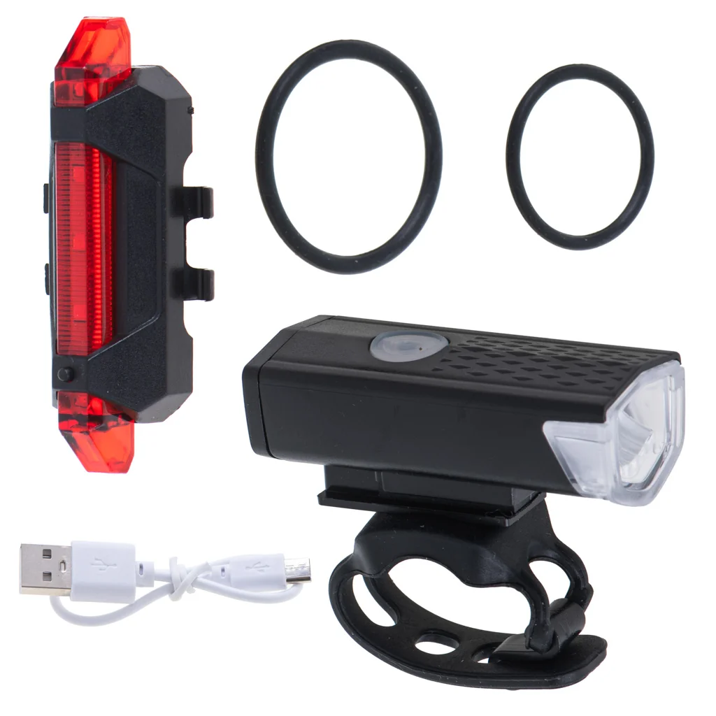 LED svietidlo na bicykel zadné-predné sada USB