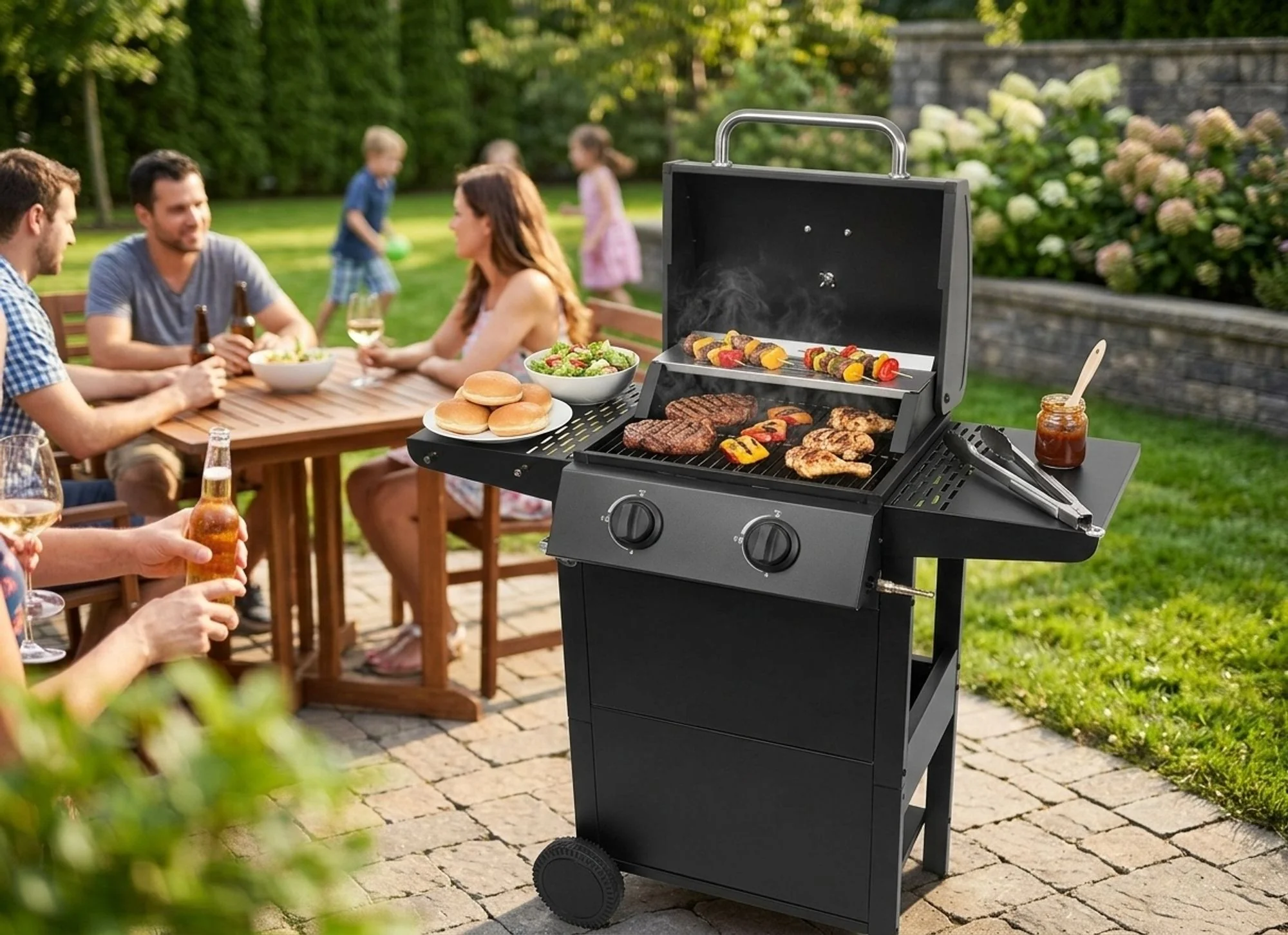 Strend Pro plynový gril Andora, 1 ks BBQ, 2 horáky