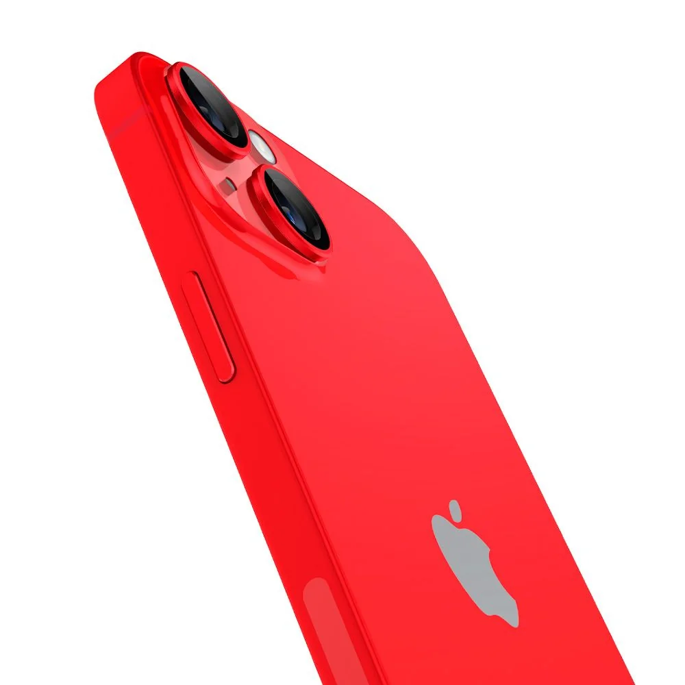 Spigen Ez Fit Optik 2x ochranné sklo na kameru na iPhone 14 / 14 Plus / 15 / 15 Plus, červené / 15 / 15 Plus, červené