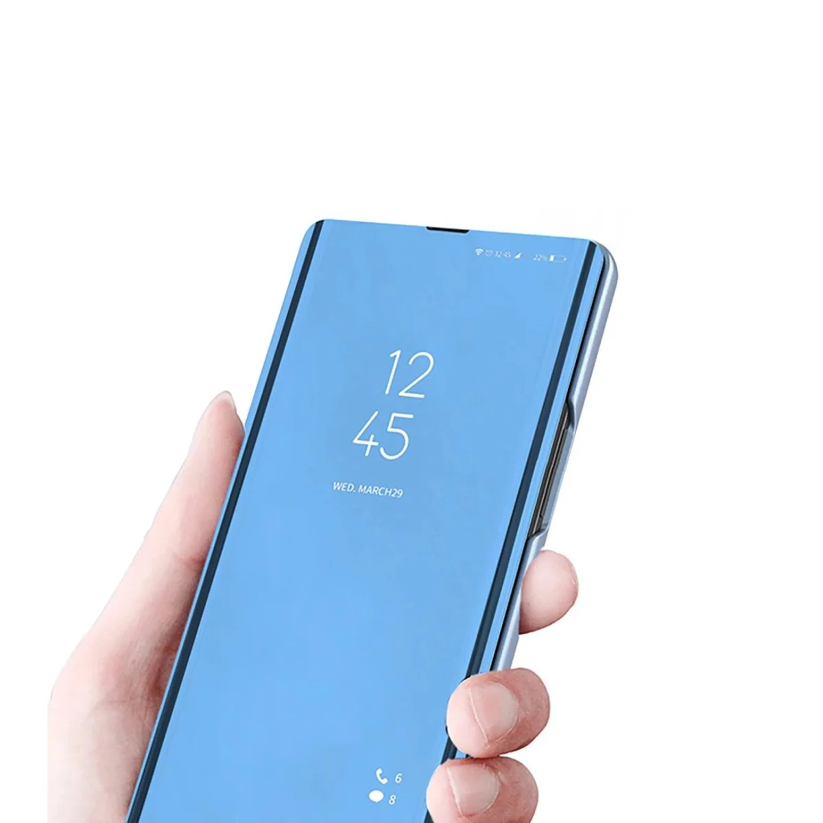 MG Clear View knižkové puzdro na Samsung Galaxy A16 4G/5G, ružové