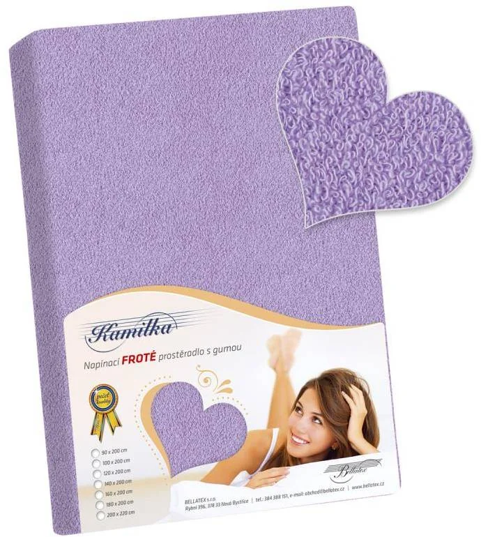 Froté prestieradlo 200x220 019 sv. fialová K7 1×1 ks, posteľná plachta