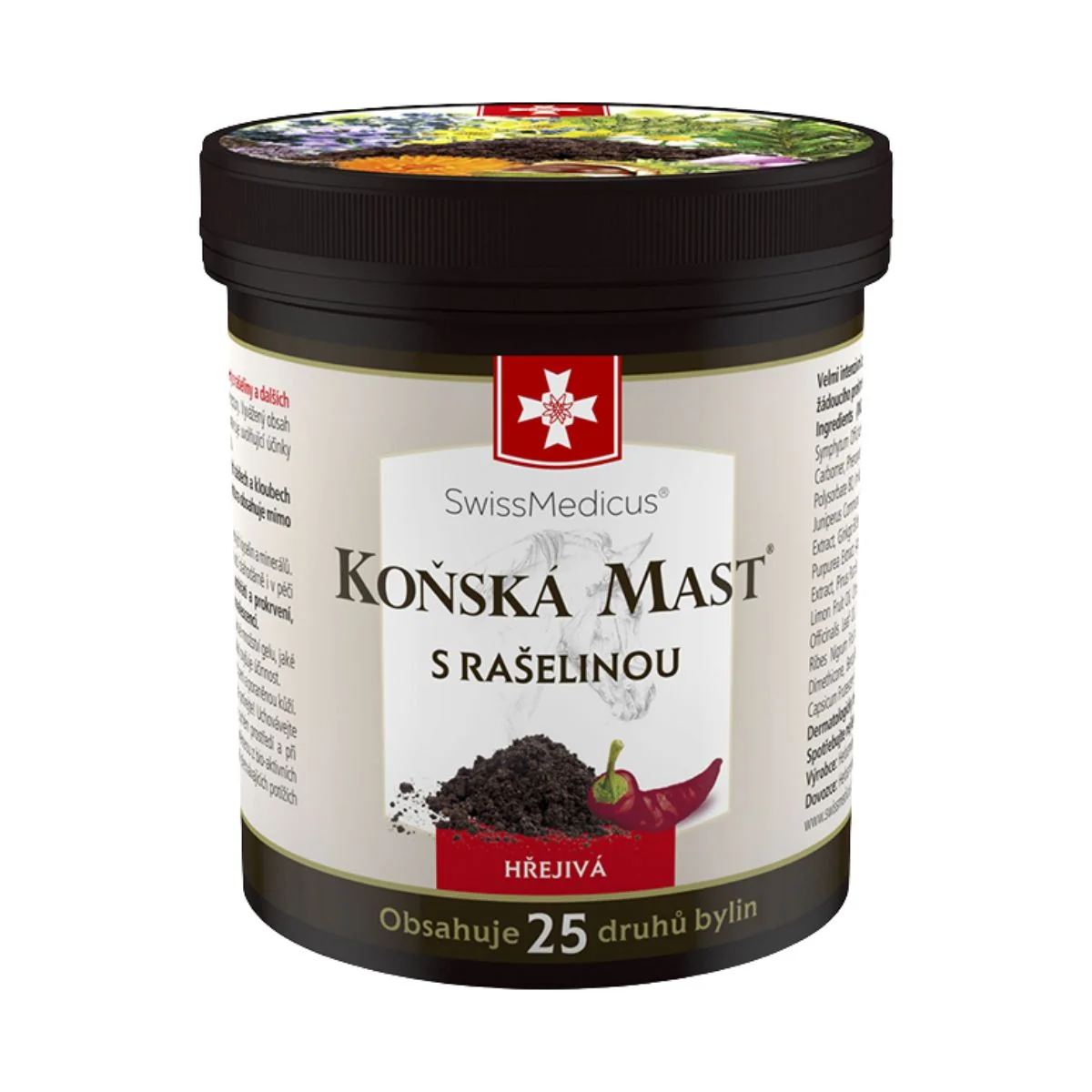 Konská masť hrejivá s rašelinou - 250 ml - SwissMedicus