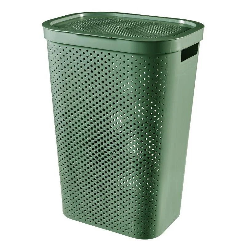 Kôš na bielizeň Curver Infinity Dots 60L zelený 245809