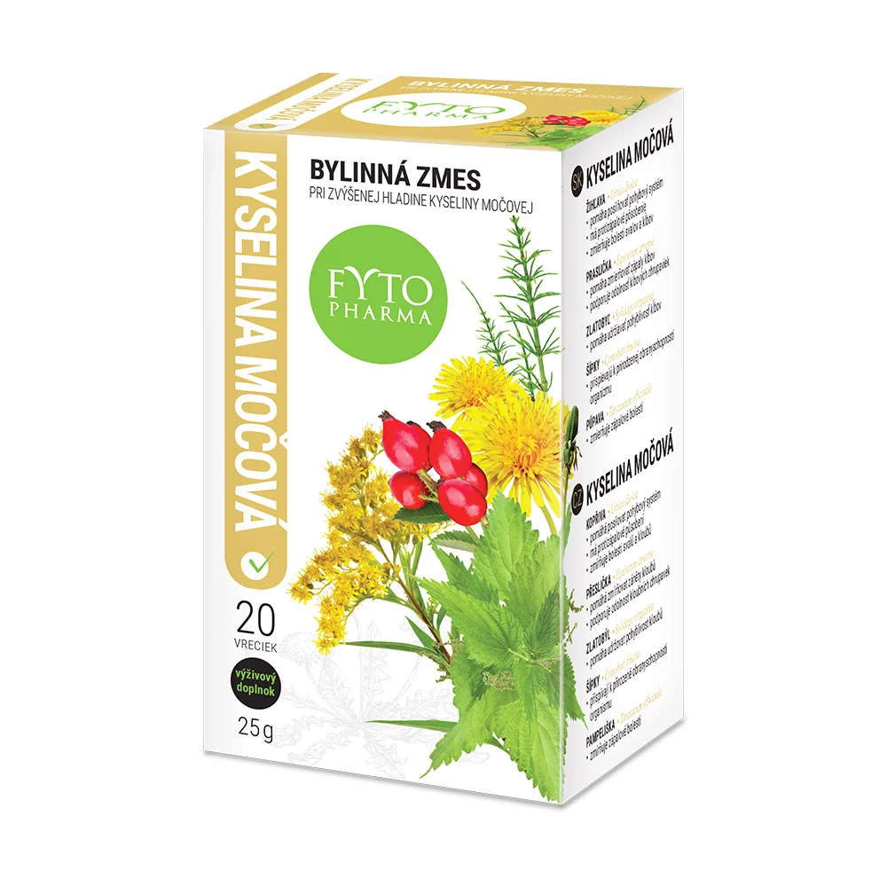 FYTO Bylinná zmes pri zvýšenej hladine kyseliny močovej 20×1,25 g, bylinná zmes