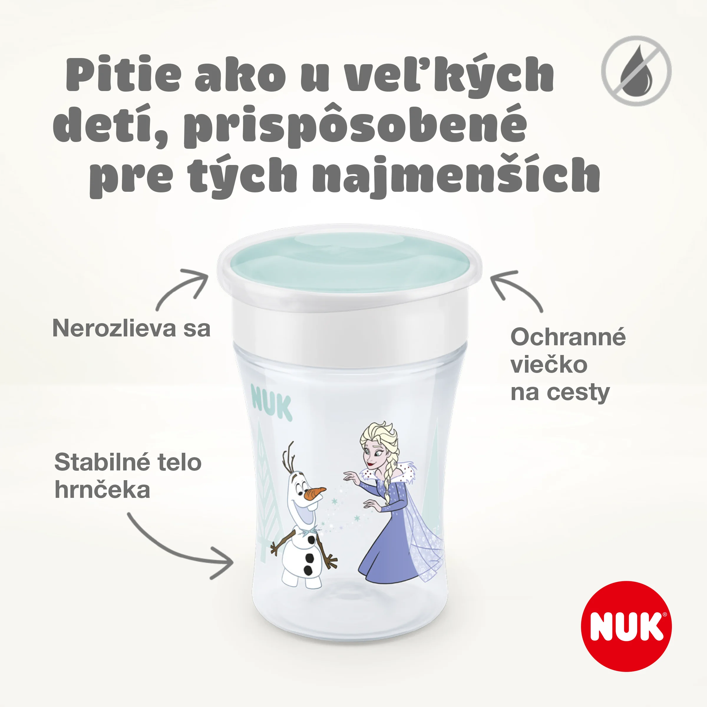 NUK hrnček Magic Cup Frozen Elsa 230 ml 1 ks