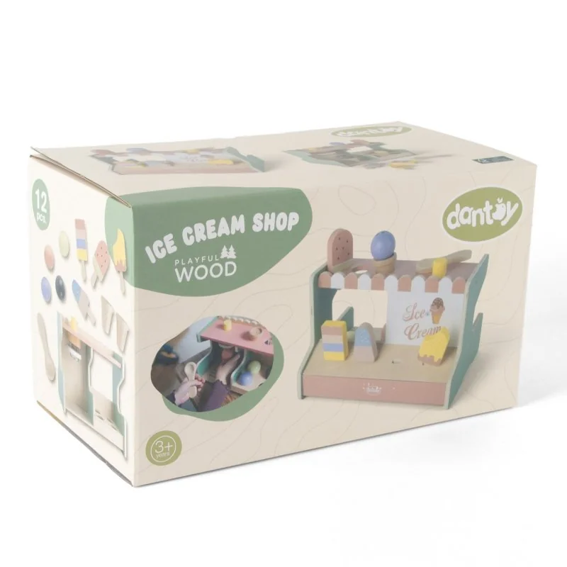 DANTOY playful Wood drevený zmrzlinový stánok 12ks