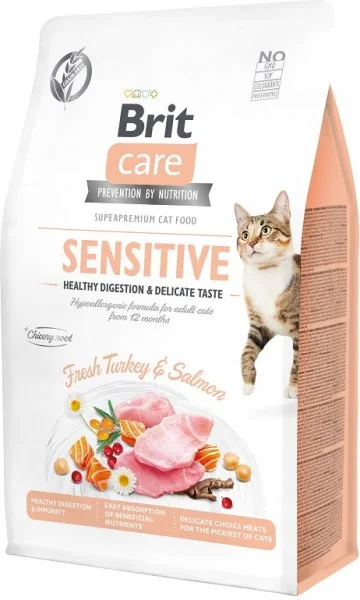 Brit Care Cat Grain-Free Sensitive 1×0,4 kg, granule pre mačky