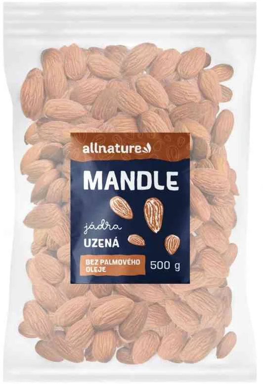 Allnature Mandle udené 500 g 1×500 g, udené mandle