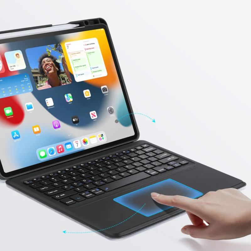 Dux Ducis DK puzdro s klávesnicou na iPad Pro 12.9'' 2020/2021/2022, čierne ierne