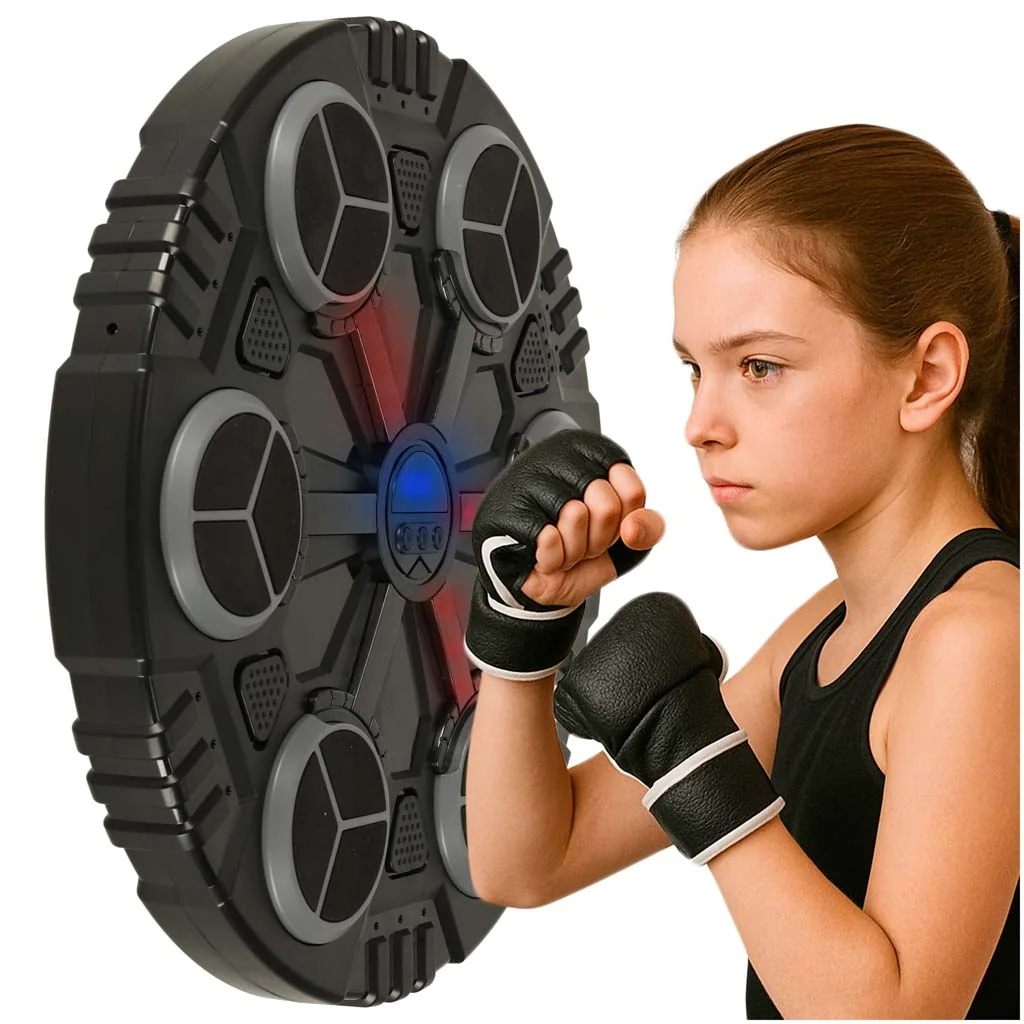 Nástenný boxerský terč pre deti 8+, Bluetooth hudba, LED, USB