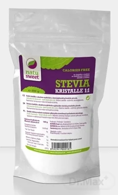 NATUSWEET STEVIA KRISTALLE 1:1 1×200 g, sladidlo
