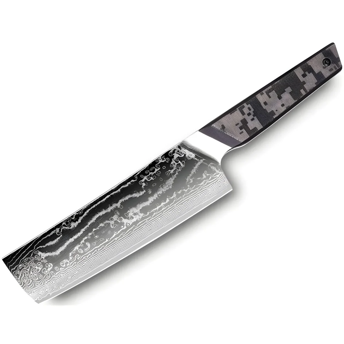 Damaškový kuchynský nôž Takeno-Nakiri/Čierna 31 cm, HRC60±2