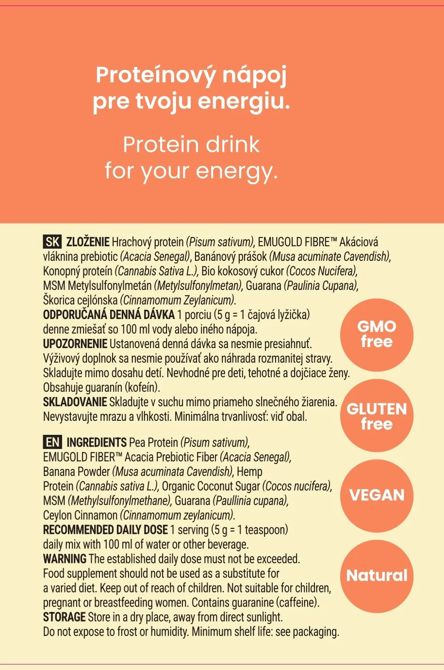 ENERGY MOOD 150g Rastlinná proteínová zmes pre energiu