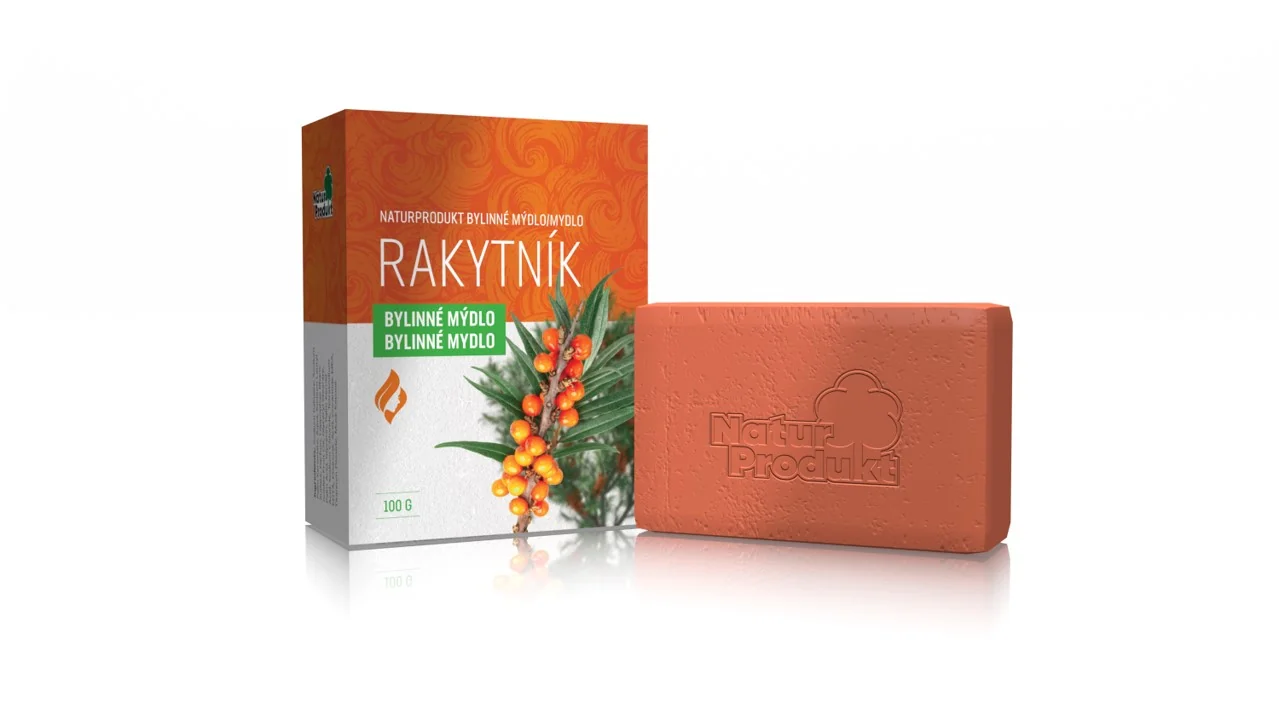 Naturprodukt bylinné mydlo RAKYTNÍK 1×100 g, prírodné mydlo