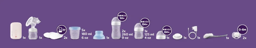 AVENT ODSAVACKA MLIEKA ELEKTRICKA DUO SCF397/31 SADA 1×1 ks, odsávačka mlieka