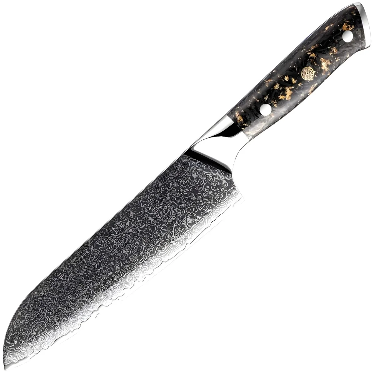 Damaškový kuchynský nôž Wakana-Santoku 1ks nôž, Oceľ VG-10