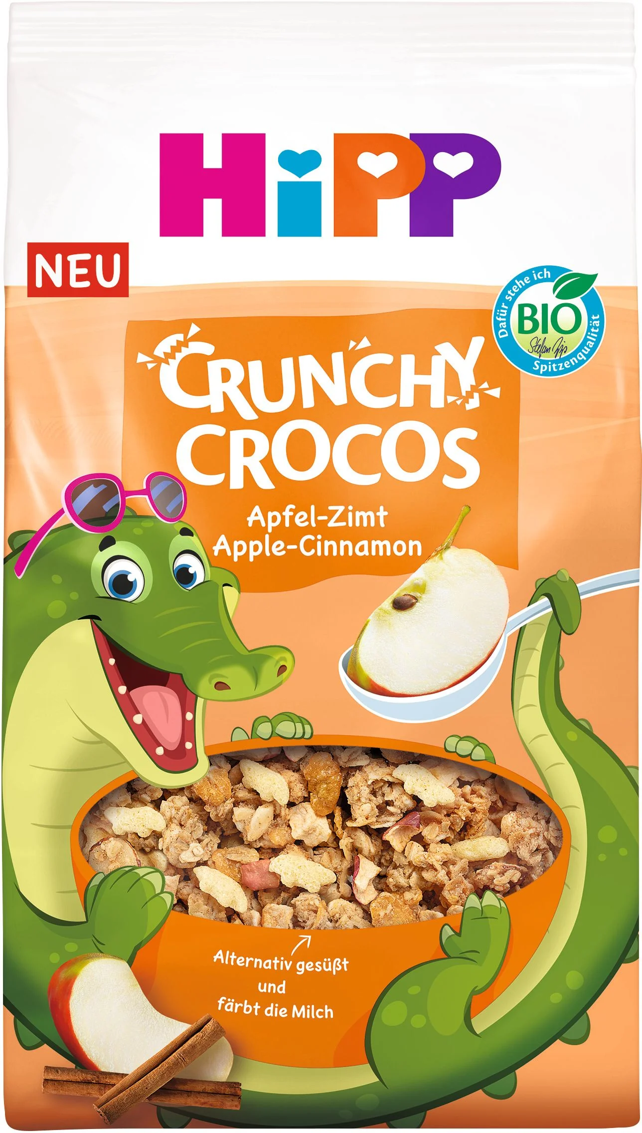 HiPP BIO chrumkavé Kroko müsli Jablko Škorica od 3 rokov 300 g