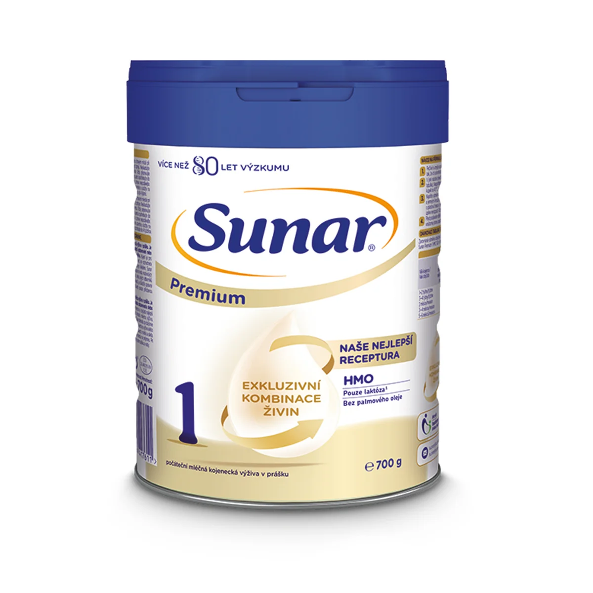 Sunar Premium 1 HMO Počiatočná Dojčenská Mliečna Výživa V Prášku 1×700 g, dojčenské mlieko, od narodenia
