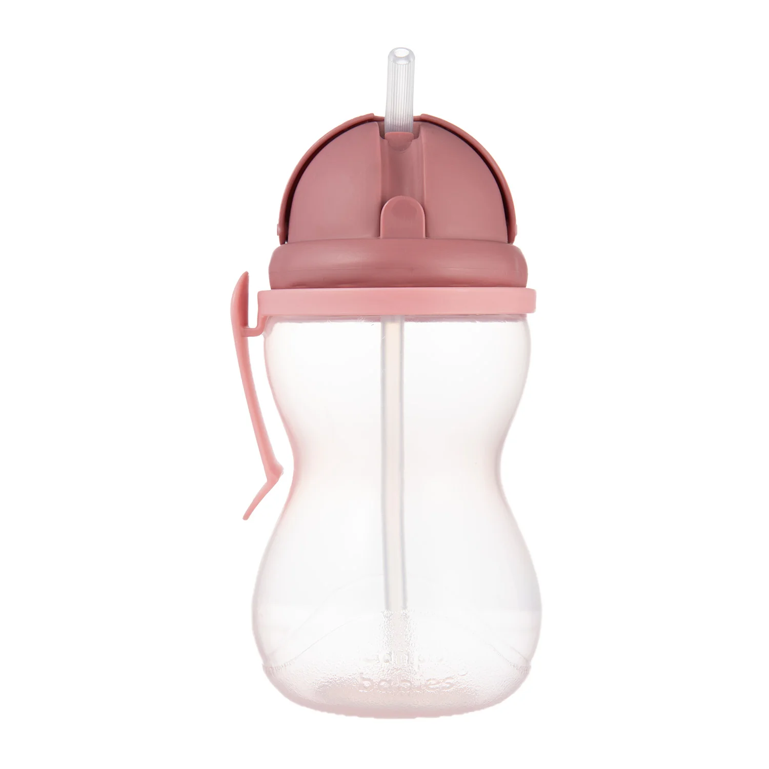 Canpol babies Športová fľaša so silikónovou slamkou 370ml 12m+ ružová 1 ks