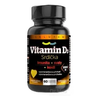 Vitamín D3 Srdiečka 1000 IU SALUTEM