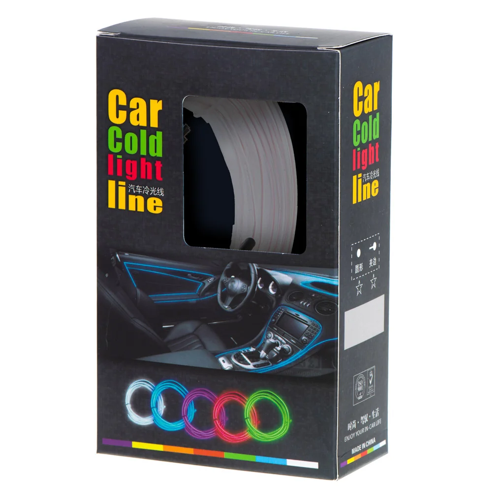 LED ambientné osvetlenie do auta / auto USB / 12V páska 5m biela