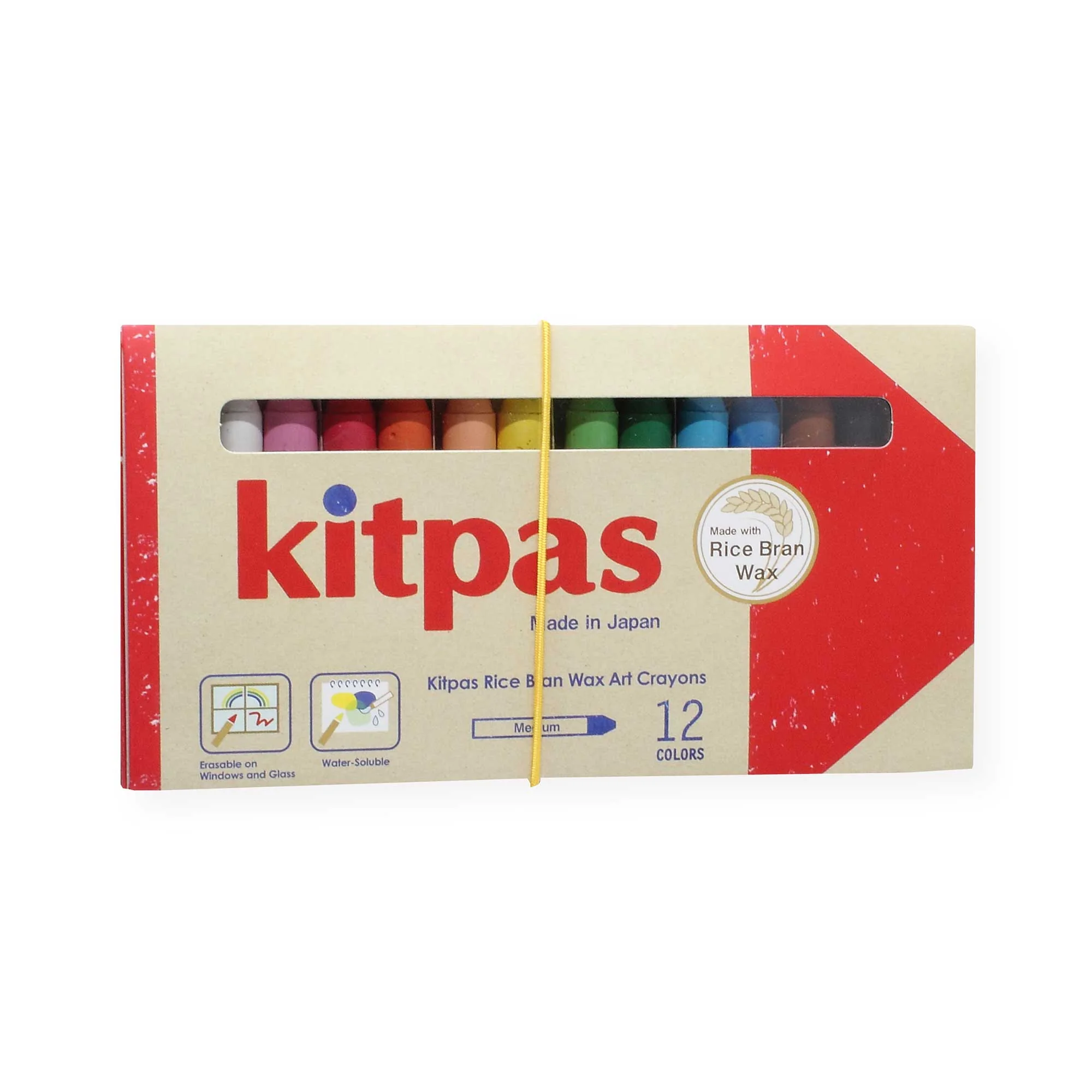 Kitpas voskové pastelky na sklo a papier 12ks