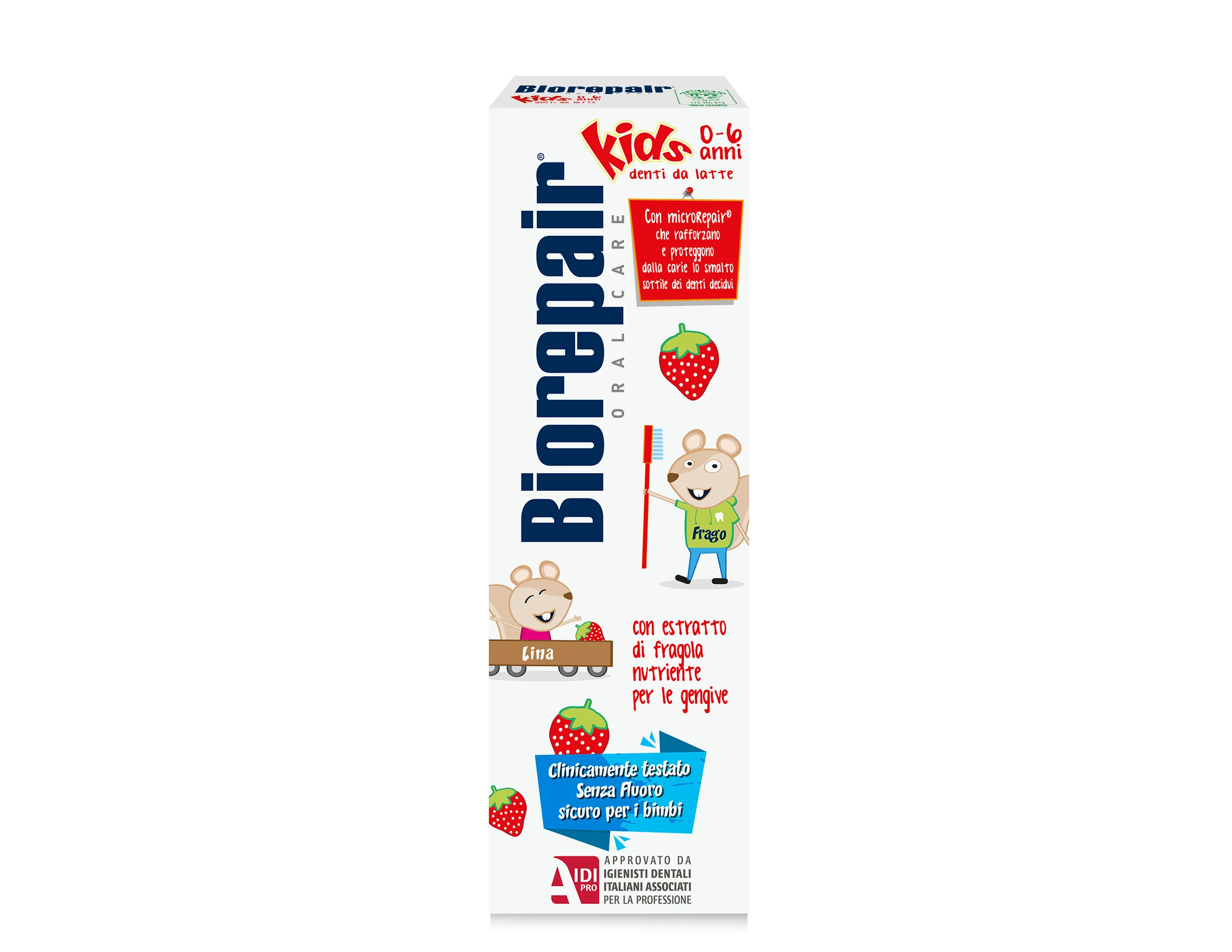 Biorepair zubná pasta kids s jahodovou príchúťou od 0 do 6 rokov 1×50 ml, zubná pasta pre deti