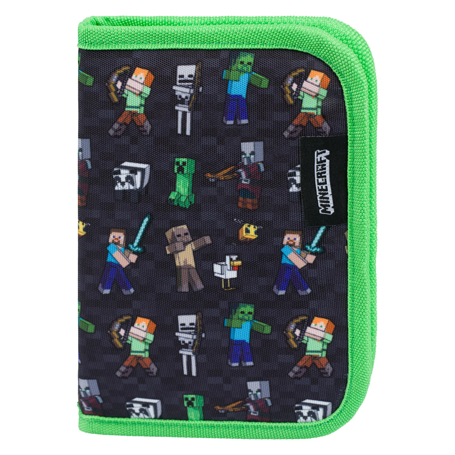 Baagl školský peračník jednoposchodový Minecraft, bez náplne s výbavou, zelený