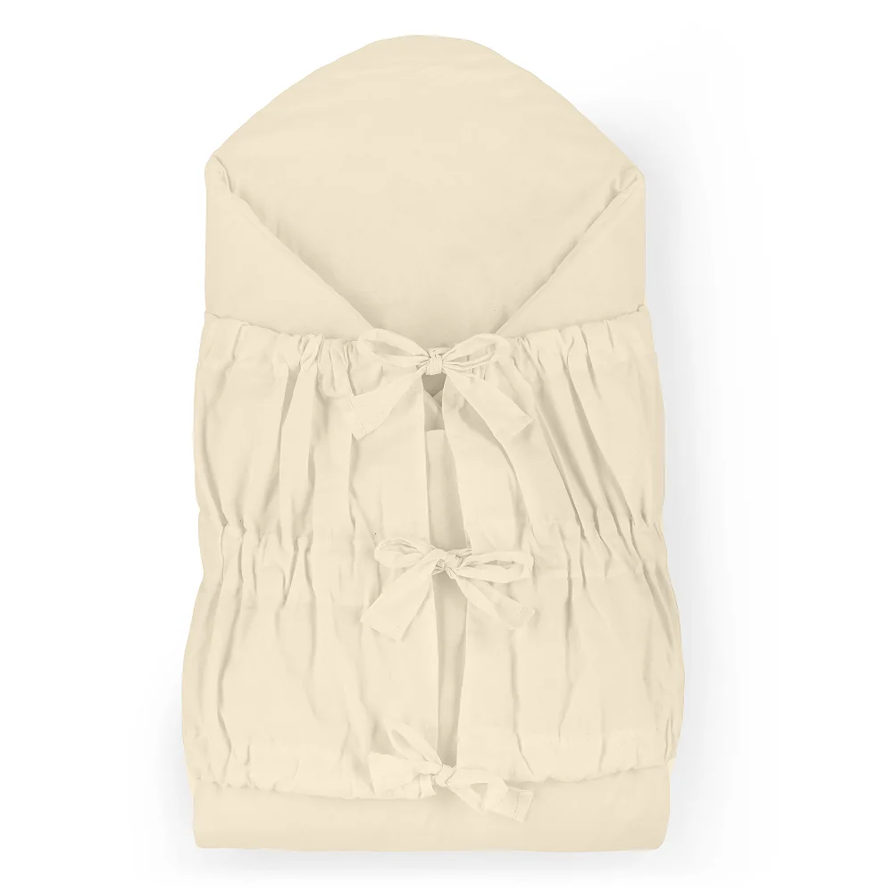 PETITE&MARS Zavinovačka šnurovacia Nurse s pevnou kokosovou vložkou Light Beige 75x75 cm 1×1 ks