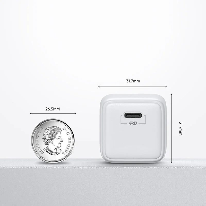 Joyroom Mini Fast Charger sieťová nabíjačka USB-C 25W 3A, biela 