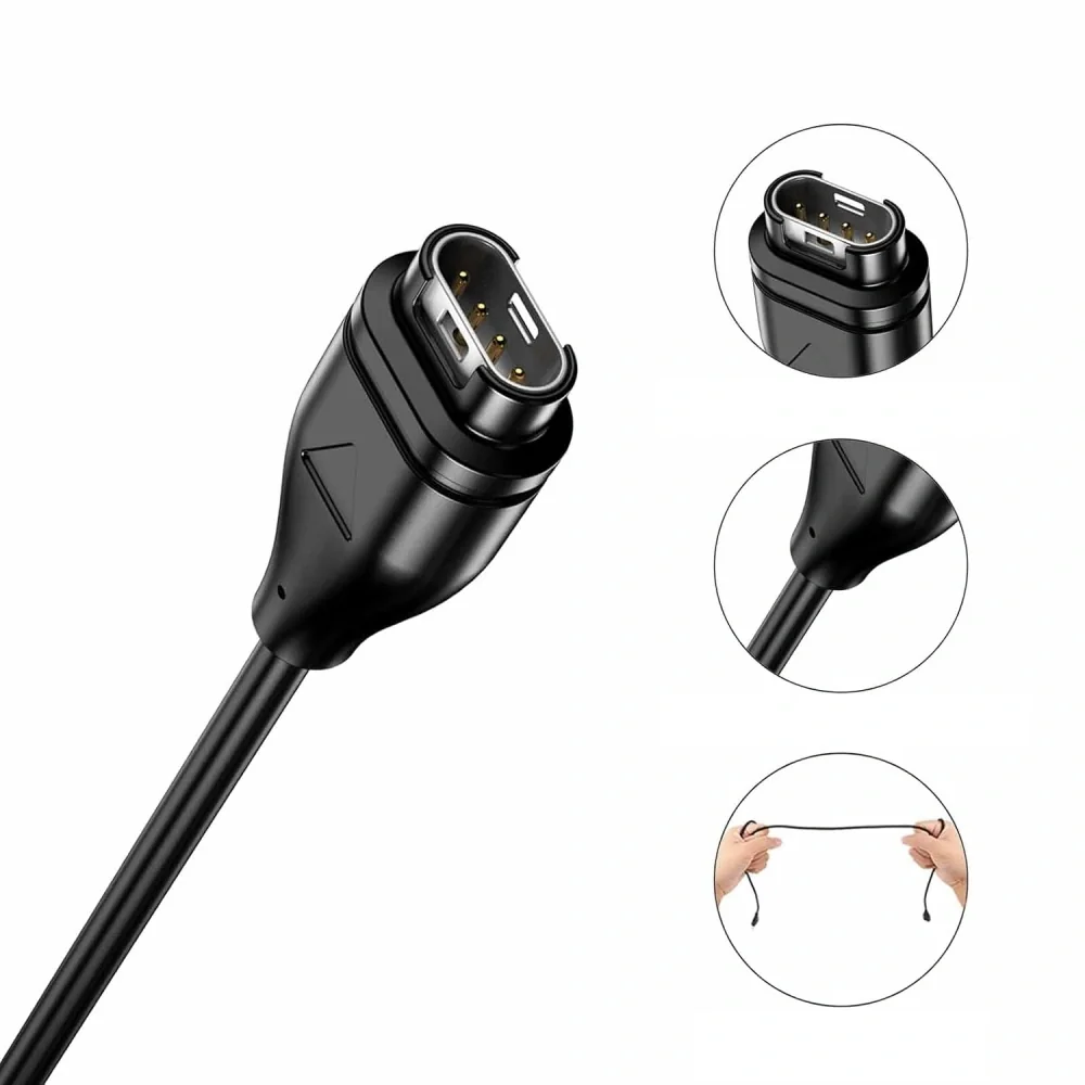 Tech-Protect MC04 USB nabíjací kábel na Garmin hodinky 1m, čierny