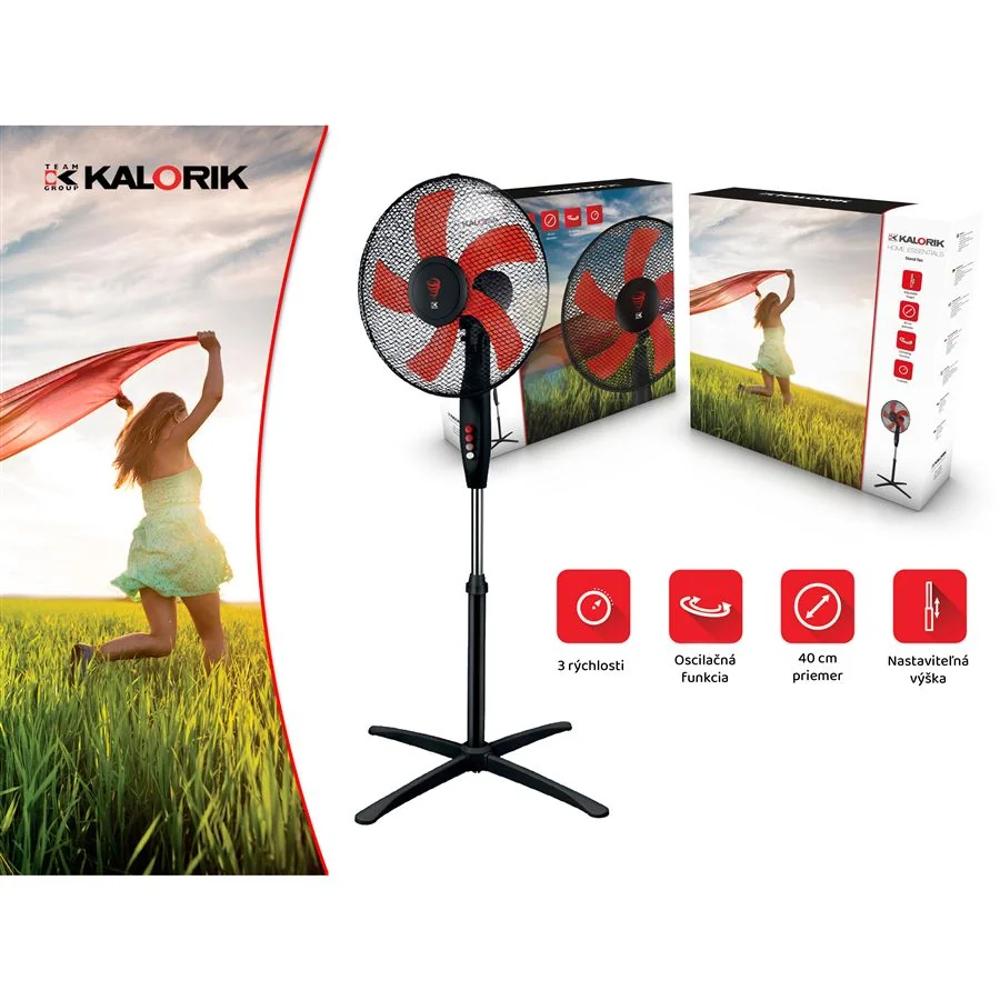 Stojanový ventilátor TKG VT 1081 RD