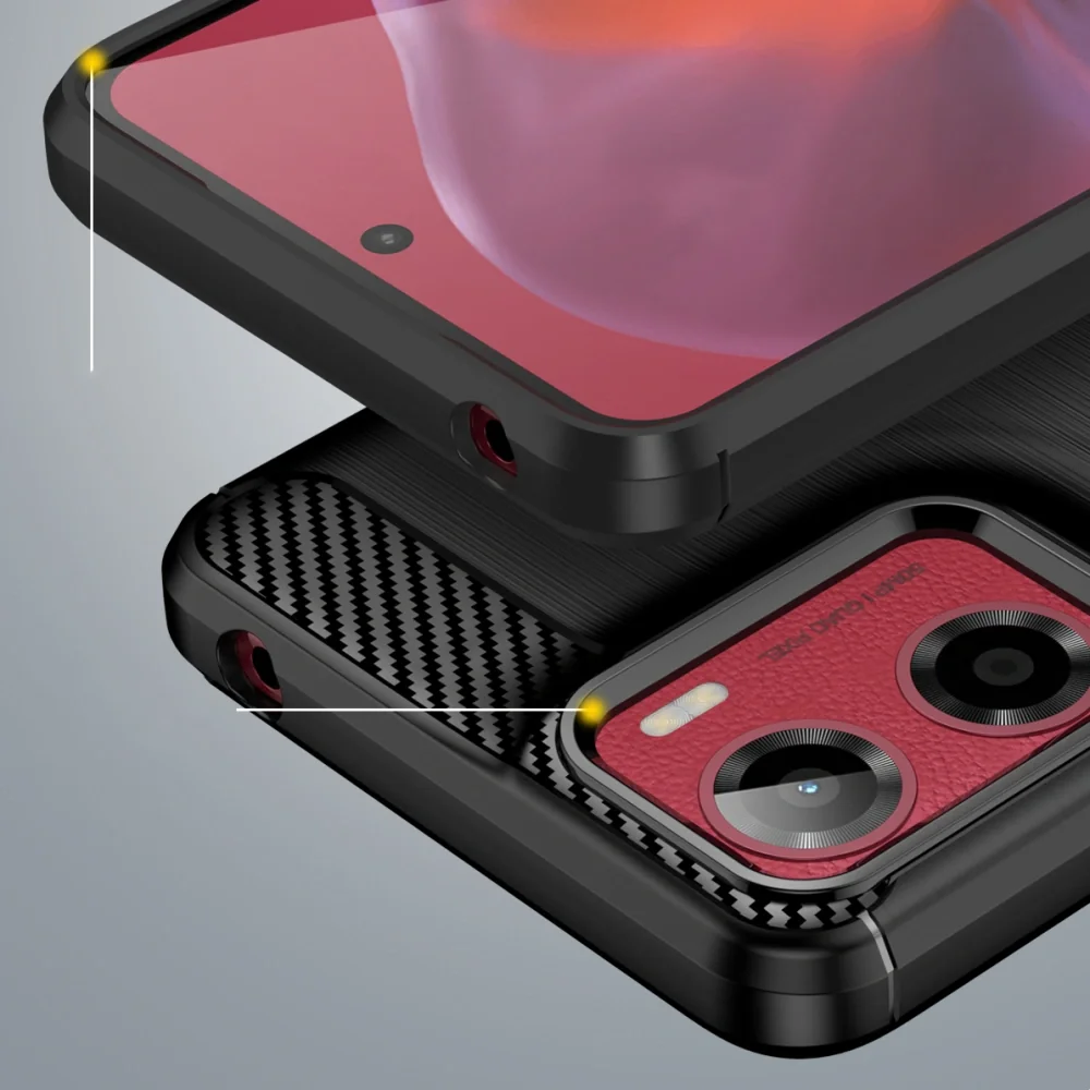 Tech-Protect Carbon kryt na Motorola Moto G05 / E15, čierny