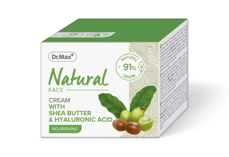 Dr. Max Natural Nourishing Face Cream 1×50 ml, krém na tvár s bambuckým maslom a kyselinou hyalurónovou
