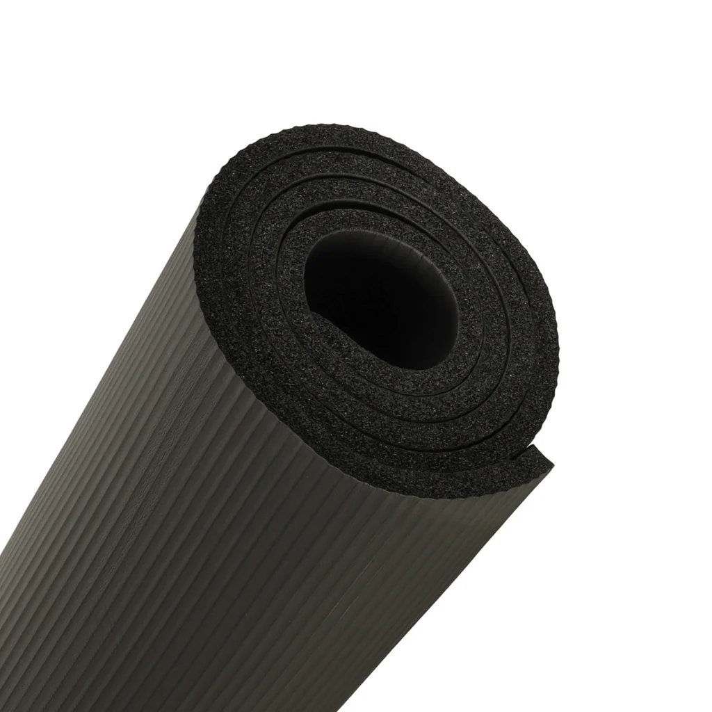 Hrubá joga podložka 185×83×1,5 cm – čierna + popruhy, obal