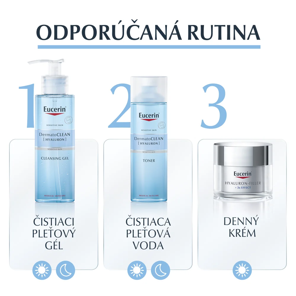 Eucerin DermatoCLEAN HYALURON TONER Čistiaca VODA 1×200 ml, citlivá pleť