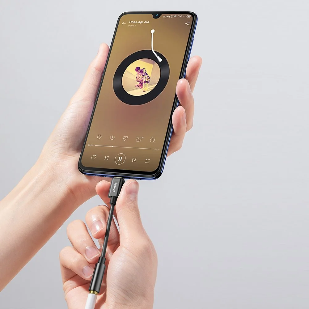 Baseus L54 adaptér z USB-C na 3.5 mm audio jack, čierny