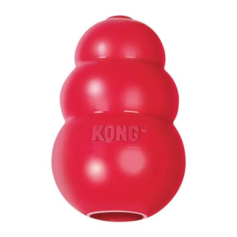 KONG Classic gumená hračka pre psov M 9x6x6cm červená