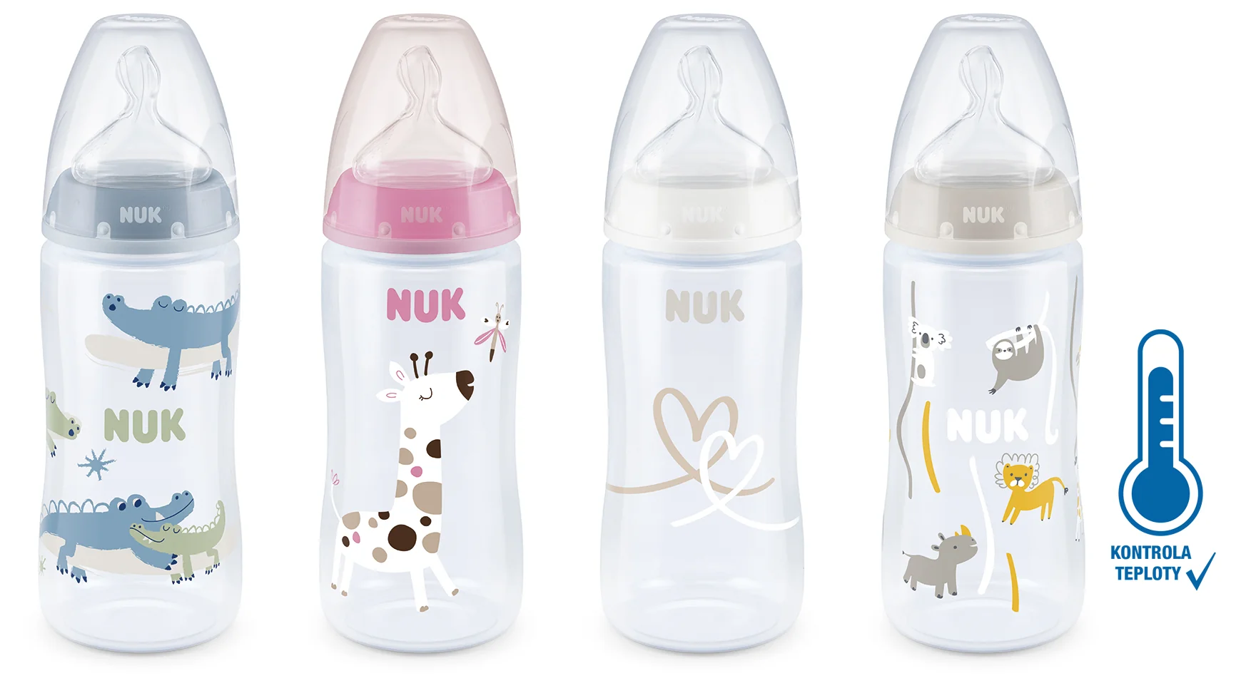 NUK FC+ flaša Temperature Control 1×1 ks, dojčenská fľaša 300 ml