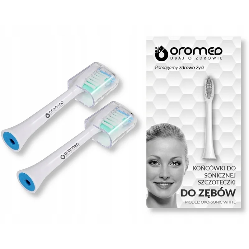 Náhradné hlavice pre Sonické zubné kefky OROMED ORO-SONIC WHITE 2ks