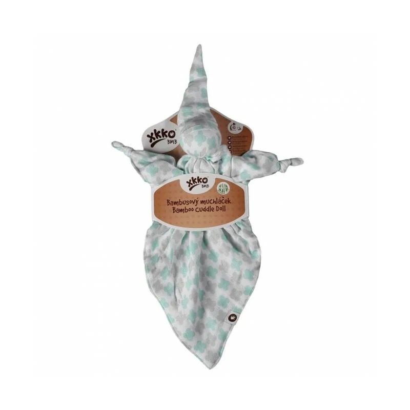 XKKO Bambusový maznáčik - Scandinavian Baby Mint Cross