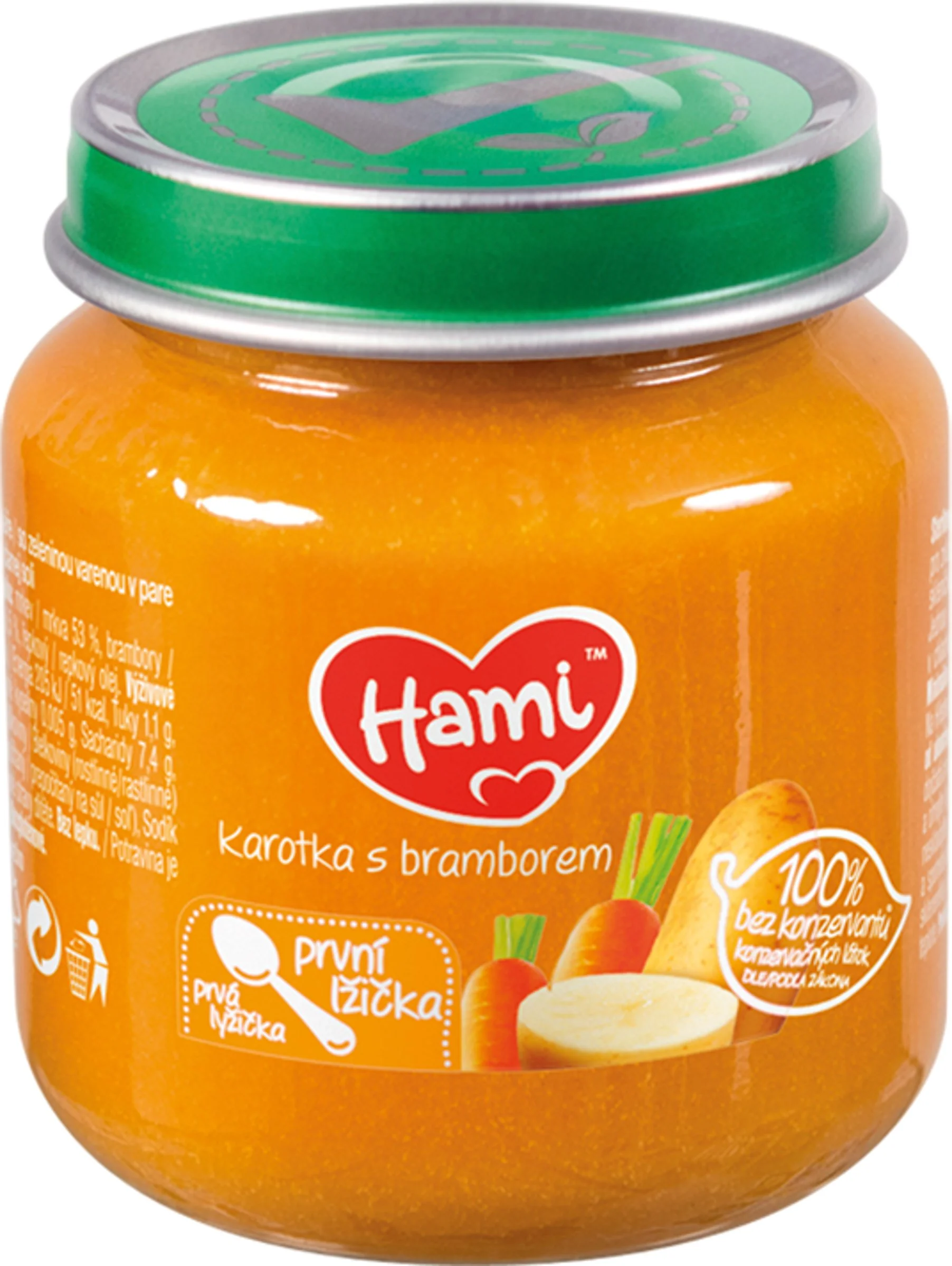 Hami zeleninový príkrm Karotka so zemiakmi 1×125 g, detský príkrm (od ukonč. 4. mesiaca)