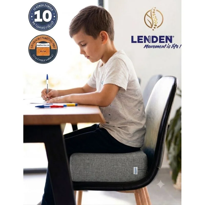 Ergonomicky vankúš na zvýšenie sedenia LENDEN - pre deti -Šedá