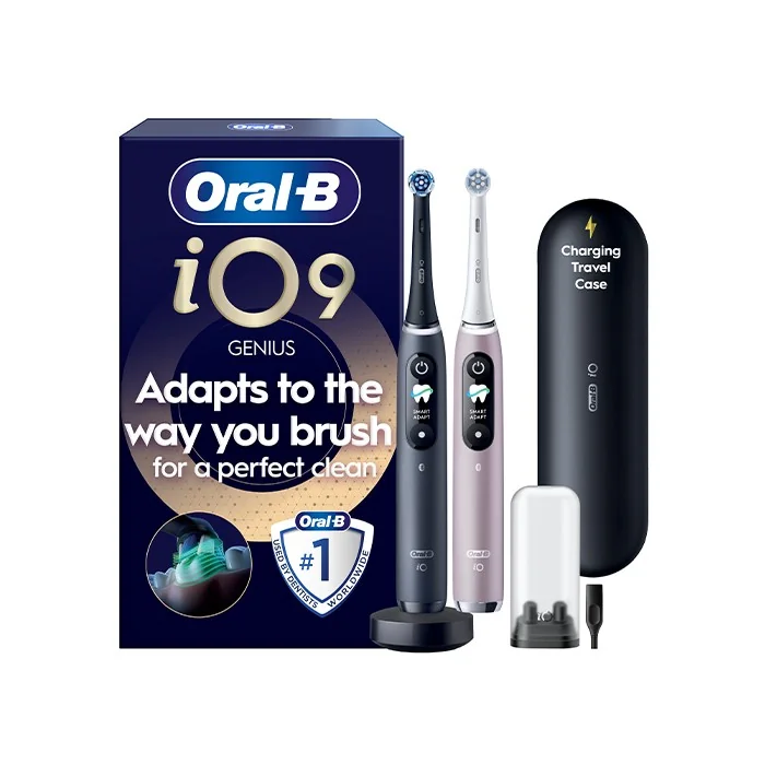Oral B iO Series 9 Duo Black&Rose Elektrická zubná kefka 1×1 set, elektrická zubná kefka