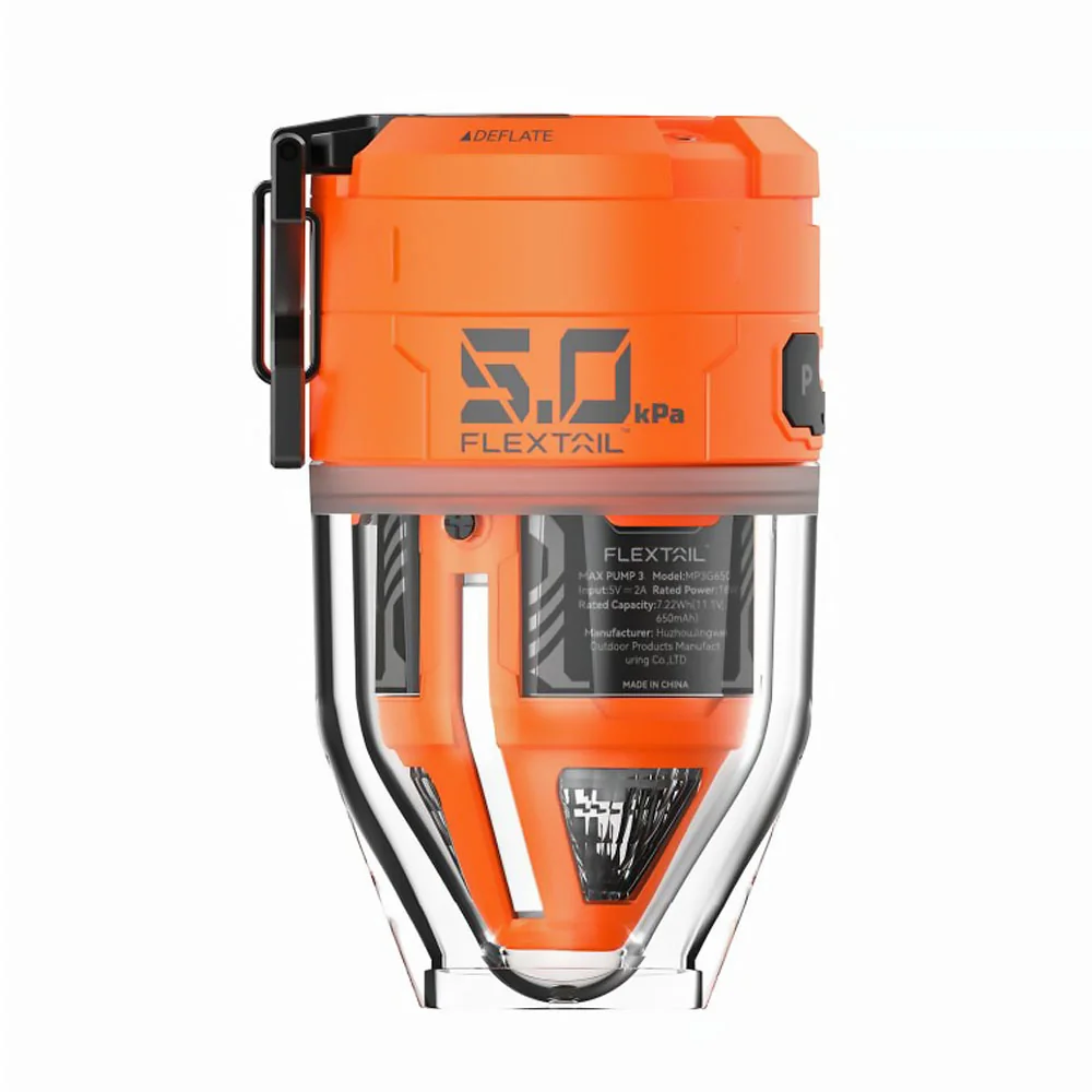 Vzduchová pumpa MAX Pump 3 - Farba: Oranžová Rýchla dizajnová akumulátorová pumpa 3 v 1