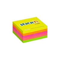 HOPAX Samolepiace bločky v kocke STICK'N 250 lístkov neon mix