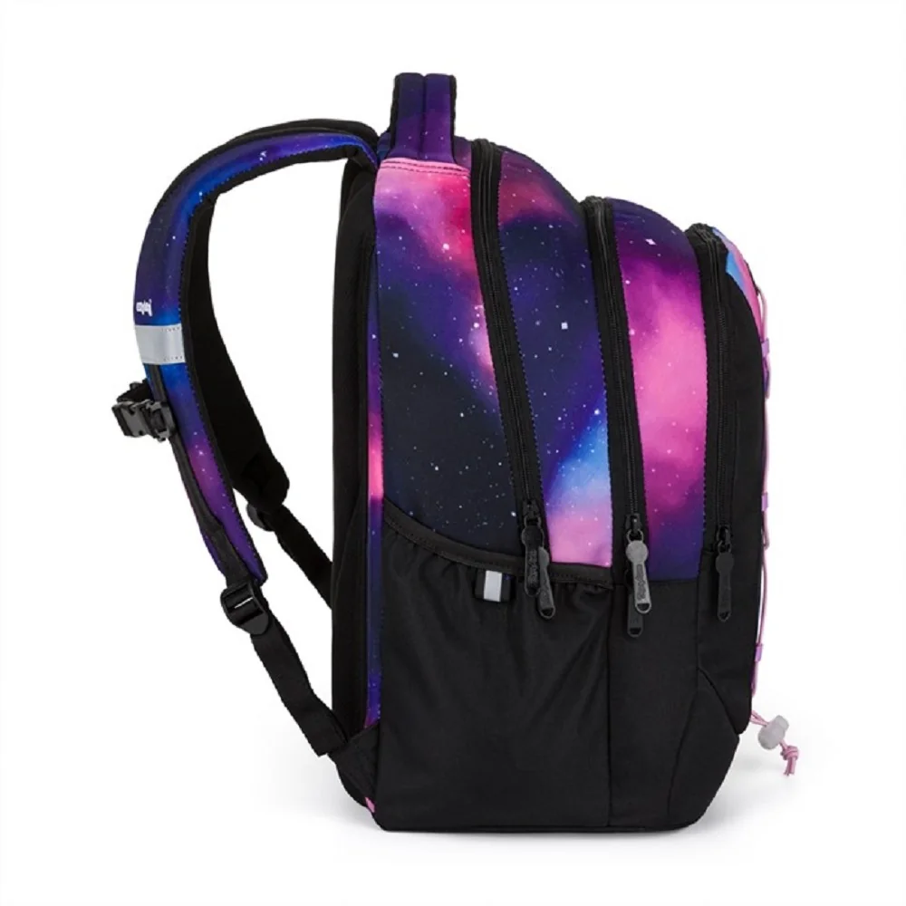 Študentský batoh OXY TOUCH Galaxy čierny, ergonomický