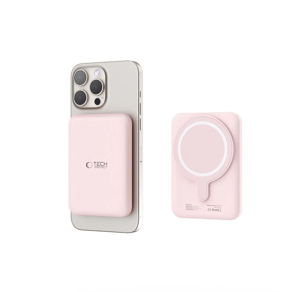 Tech-Protect PB10 LifeMag MagSafe Power Bank 5000mAh, ružové