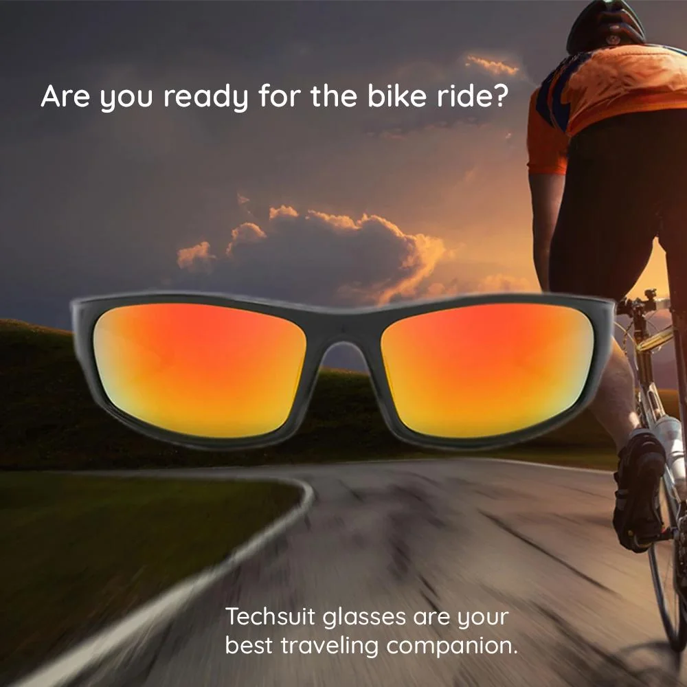 Cyklistické okuliare Techsuit – Žltá/Čierna