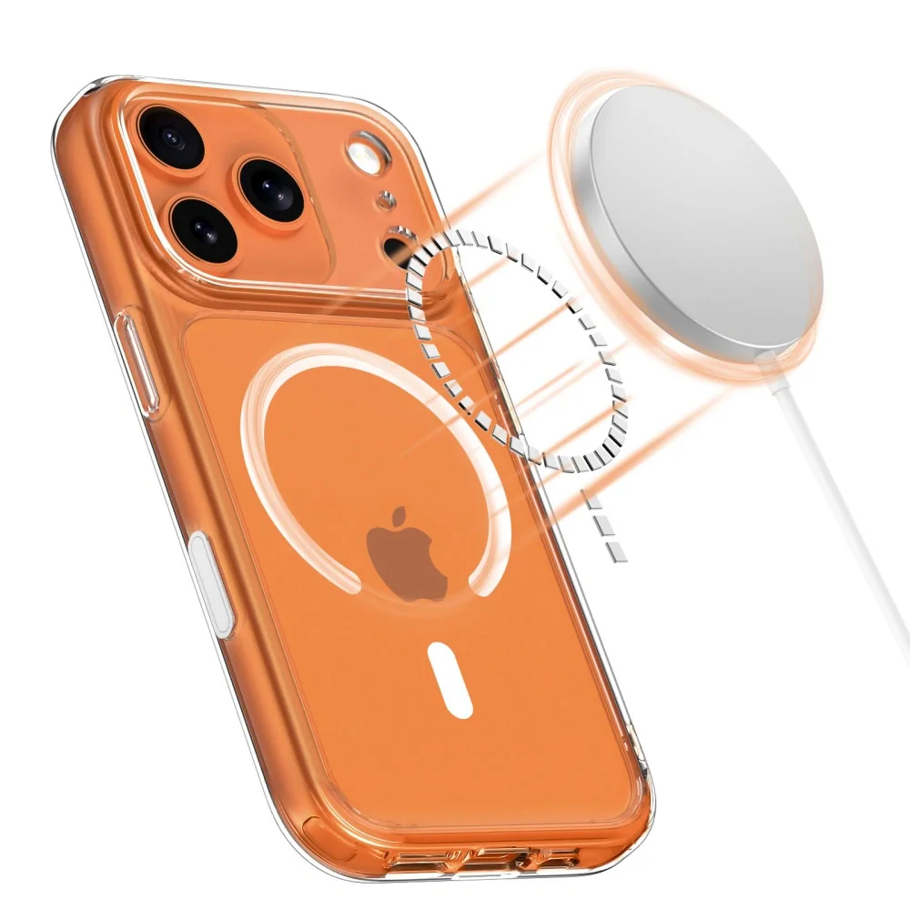 Tech-Protect MagPeak MagSafe CC kryt na iPhone 17 Pro, priesvitný